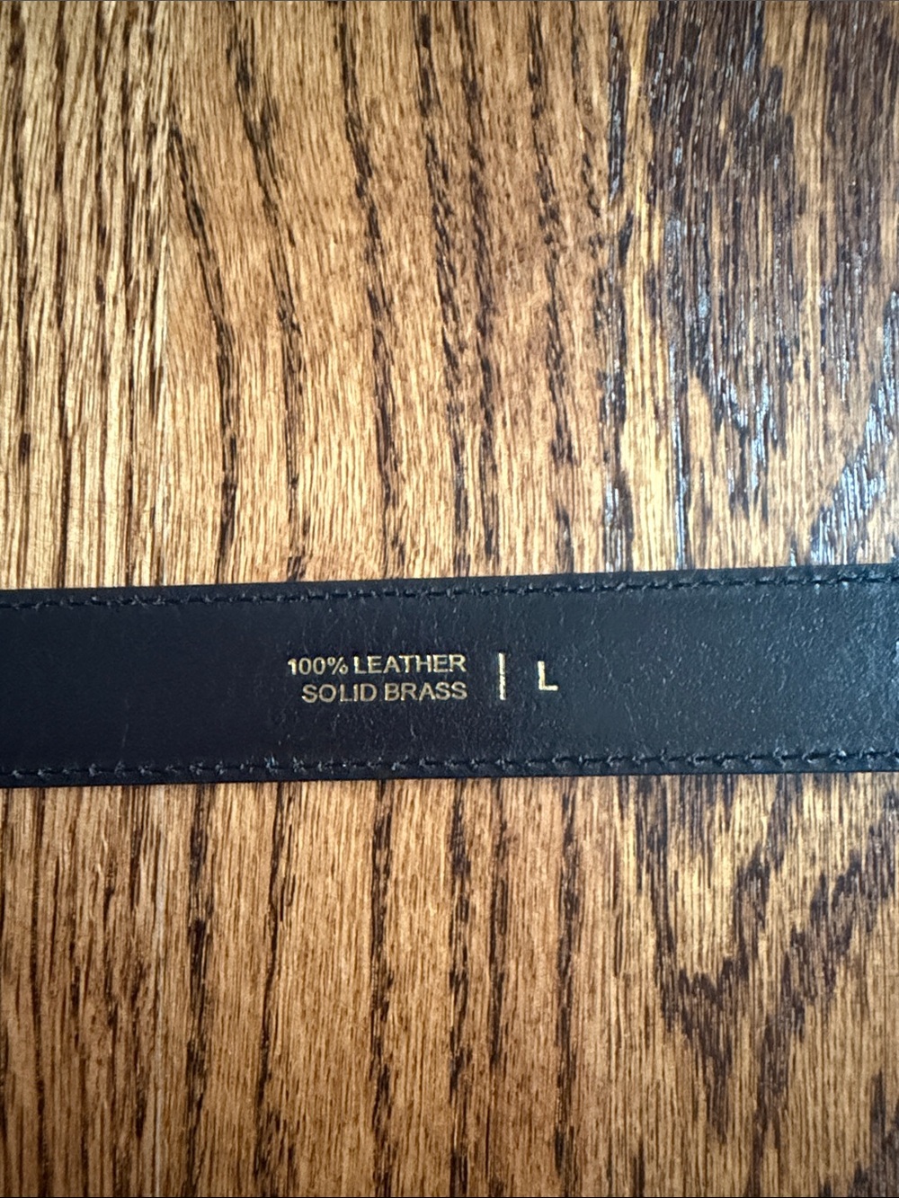Aritzia Legendary Solid Brass Black Leather Belt L - Picture 14 of 16